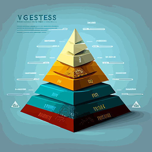 success pyramid, vector illustration