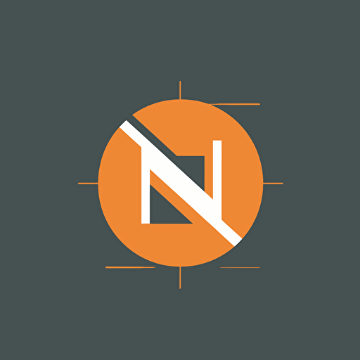 simple vector logo design with letters "N" and "S", geometric, symmetric