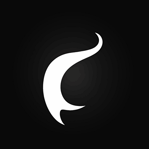 a white chili pepper simple vector shape on a black background