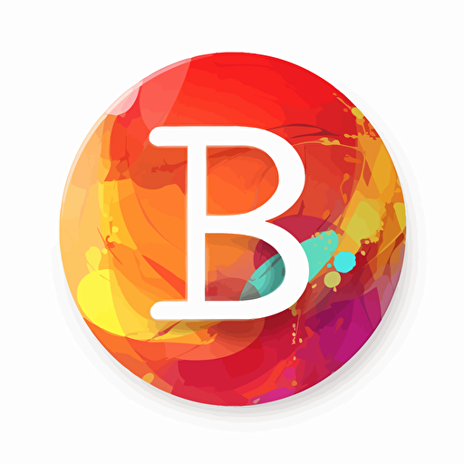 logo, B et I::5, avec bambou, plat, vectoriel, fond blanc