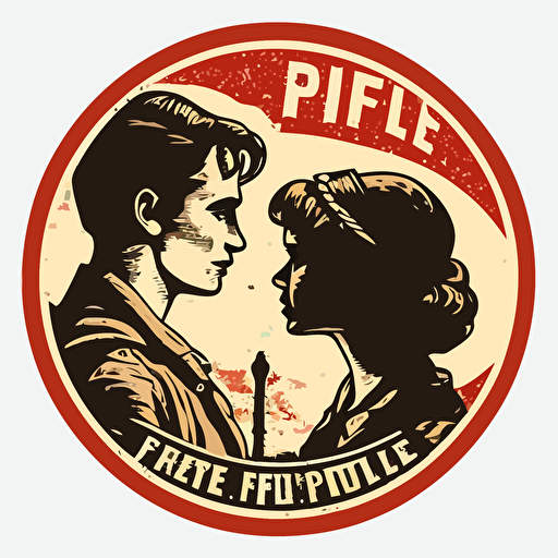 prolife propaganda vector round sticker