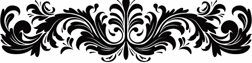 simple adobe illustrator vector of a decorative ornamental divider separator black on white