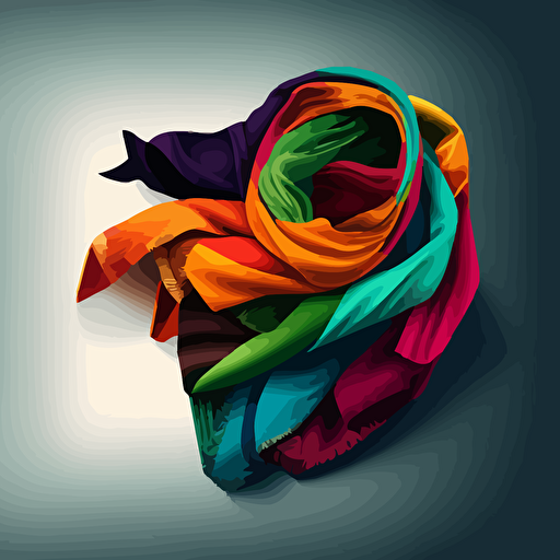vector illustration of a scarf, colorful