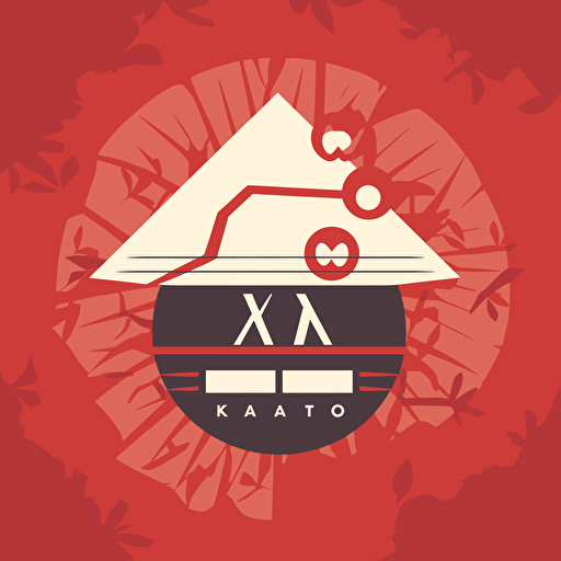 kayamoto logo, 2d, vector art, flat desing, modern style