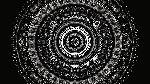 christmas vector black white mandala