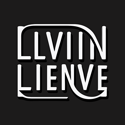very simple iconic logo with the "LiveIn", black vector, on white background