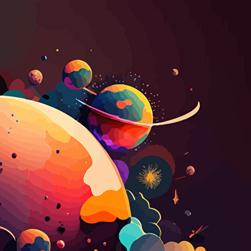 colorful vector art, the multiverse