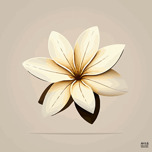 5 petal vector flower illustration, no leaves, plain, simple, minimalist