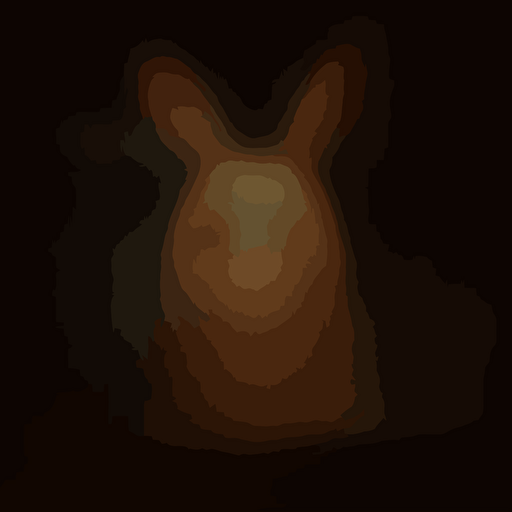 create vector illustration about a sweety rabit in a creepy concept
