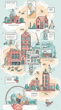 vector, collage of real-world assets (e.g., real estate, art, commodities) transitioning into digital tokens