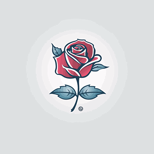 a clean vector corporate logo for a company specialising in advertising. Include a rose