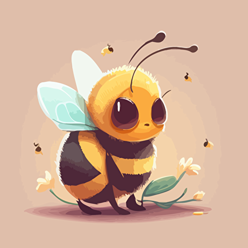 bee illustration cute vector