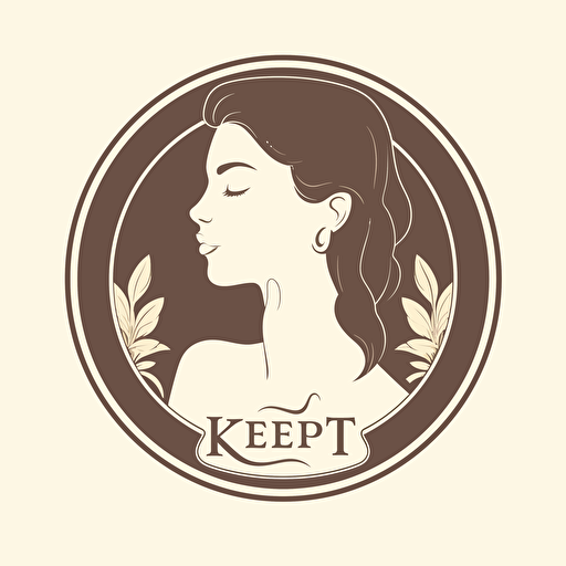 keep silent logo,female , vector,