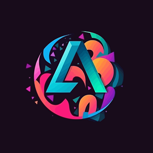 bold logo of letter A, modern, vector style, bichromatic