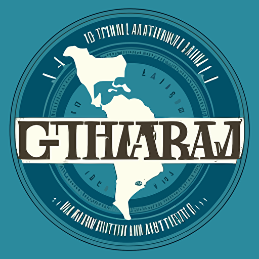 "guatemala mission trip 2023" logo. include a map of guatemala in the design. simple vector style