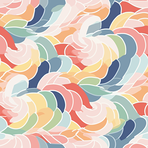 Mandala wave, minimalistic, retro aesthetics, vector image, pastel pantone colors