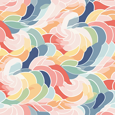 Mandala wave, minimalistic, retro aesthetics, vector image, pastel pantone colors