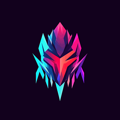 Gaming Hack Cheat business logo stylized polygon, vector, simple