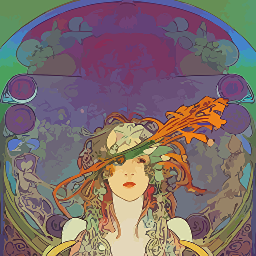 psychedelic exotic flowers mysterious fantasy planet alphonse mucha moebius hiroshi yoshida art nouveau colorful ultradetailed vivid colour 3d
