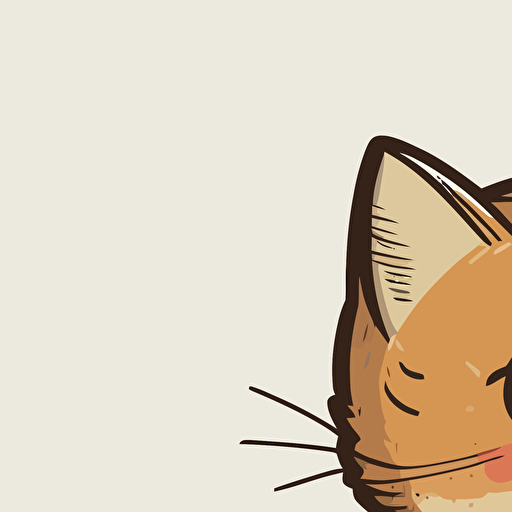 A cartoon mini cat vector illustration