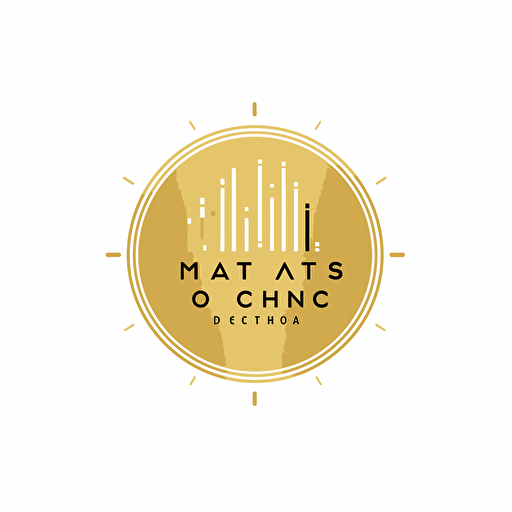 Midas touch of data analytics logo, simple, cyber, minimalistic, vector, white background