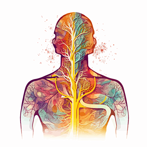 abstract vector representation of breathing