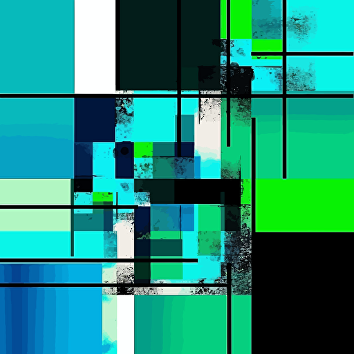excel abstract, pop art, collage, modern art design, vector art, minimal style, green, blue, incredible