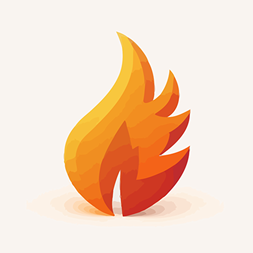 vector fire icon, simple