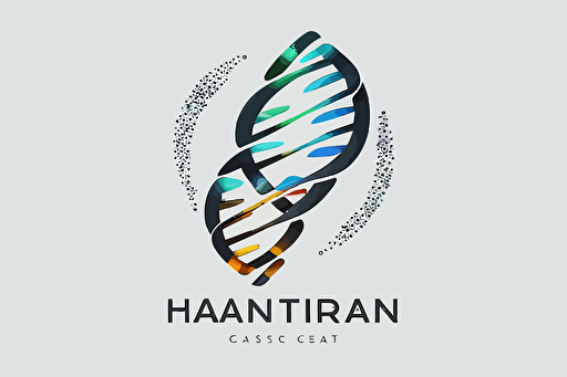 flat vector logo icon, dna, helix, data-stream, corporate business logo template design, minimalist, modern logo