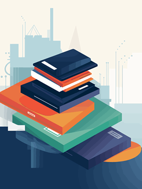 technology background, a stack of multiple vector objects, minimalistic, colorful wallpaper with a white background, clean, simple design with a limited color palette technology background, a stack of multiple vector objects, minimalistic, colorful wallpaper with a white background, clean, simple design with a limited color palette of burnt orange, dark blue, green, and sky blue