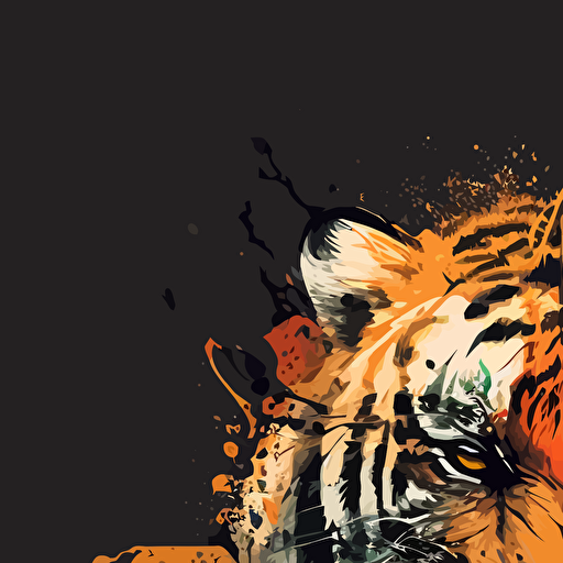 angry tiger vector art