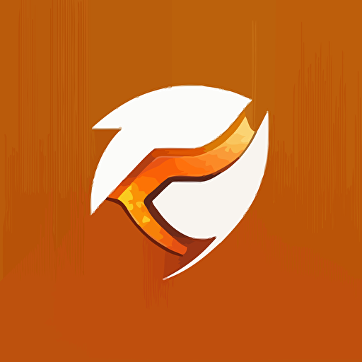 Simple logo design, The letter F is orange inside a wikipedia, vector, esports, company logo, white background
