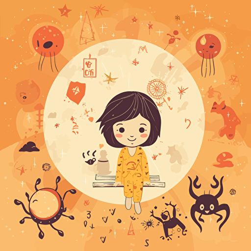 vector, illustration, child, room child, sign, zodiac, cancer, 6144x6144