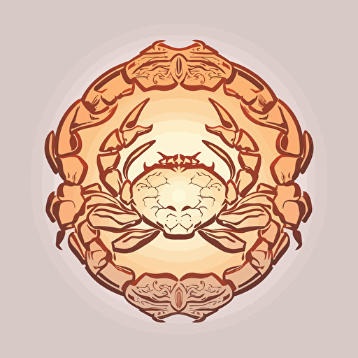 a crab logo mirrored but a vector