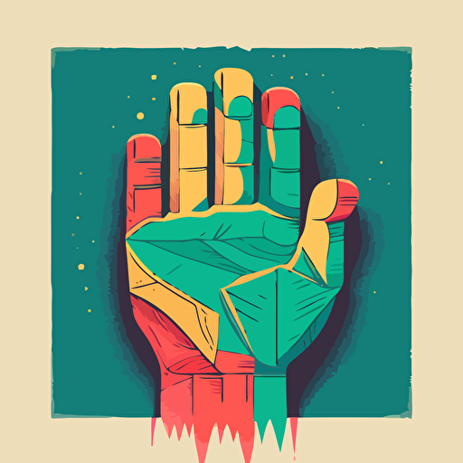 flat vector block colour hand illustration textured