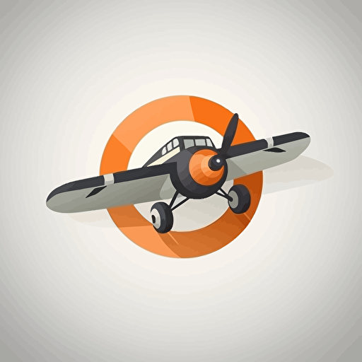vector flat plane logo