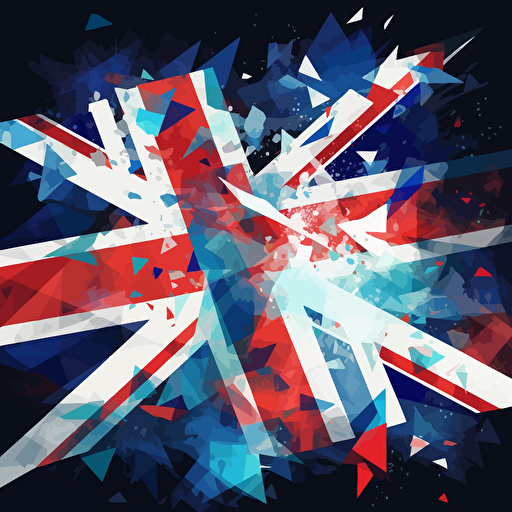 vector illustration abstract art of the British flag