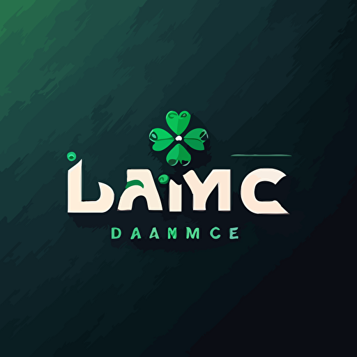 dinamic simple logo design of letters “ME” and clover, flat 2d, vector, company logo, starbacs style