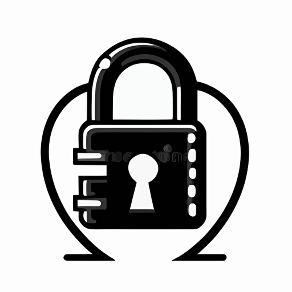 padlock vector icon, flat, black ink vector, white background