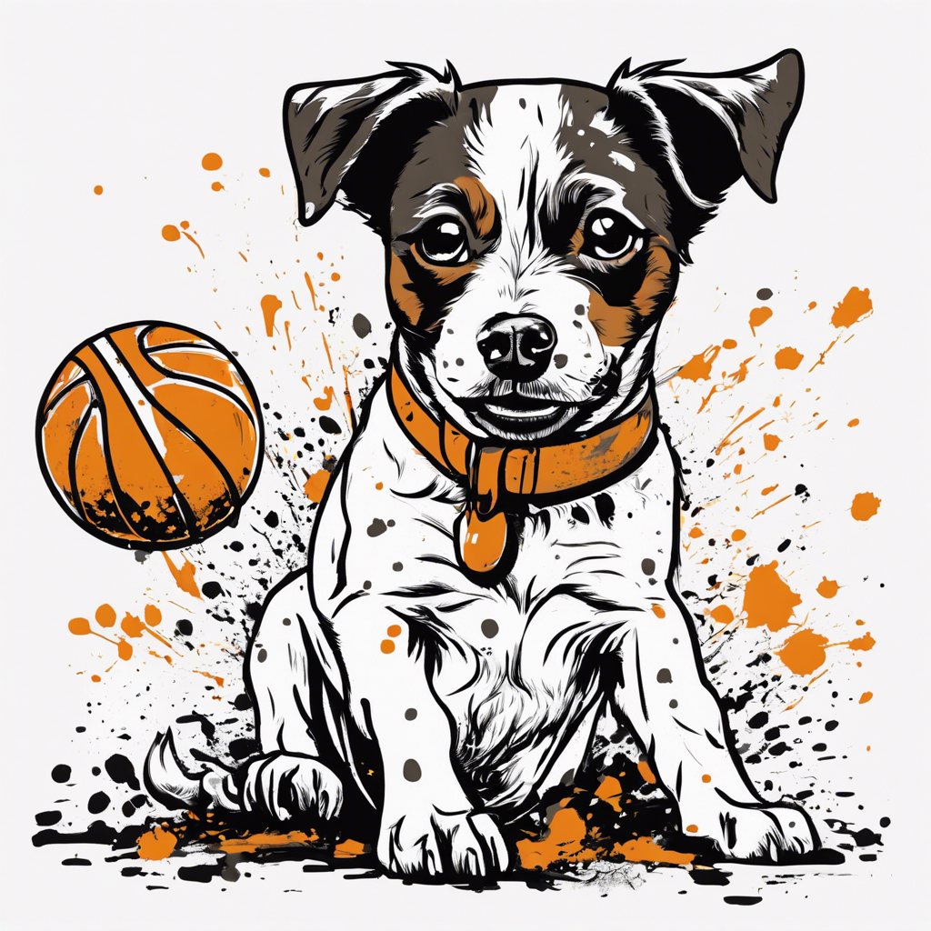 a dog playing with a ball