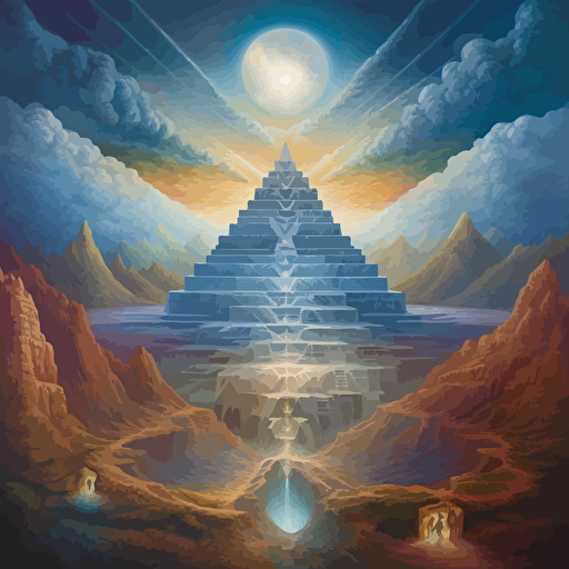 An image of a dream that is like an illusion of infinitesimal parallel displacement at the vector of a variant space contracting into a tensor of a divergent observation of the veil of maya and tranquility of positive virtue