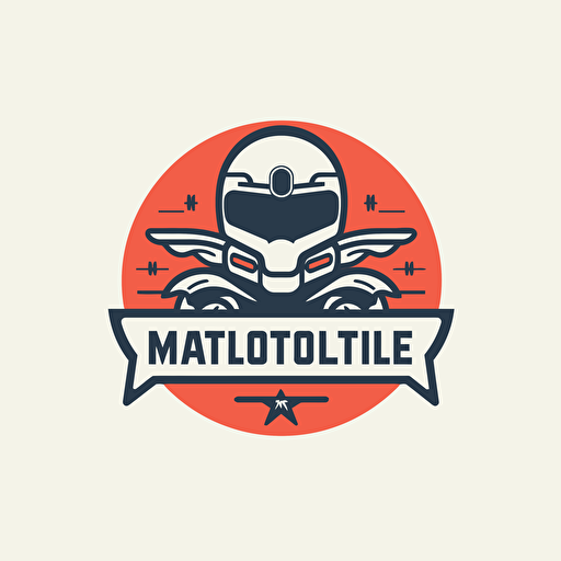 modern logo for motorcyle part store. Simple, 3 Colors, Vector, Flat, Icon, white background