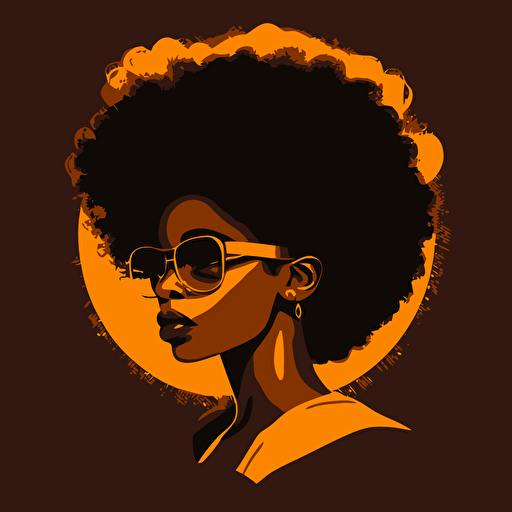 vector black women with afro