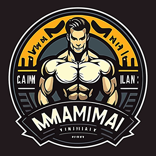 a gym logo minmalsim,2d,vector,flat