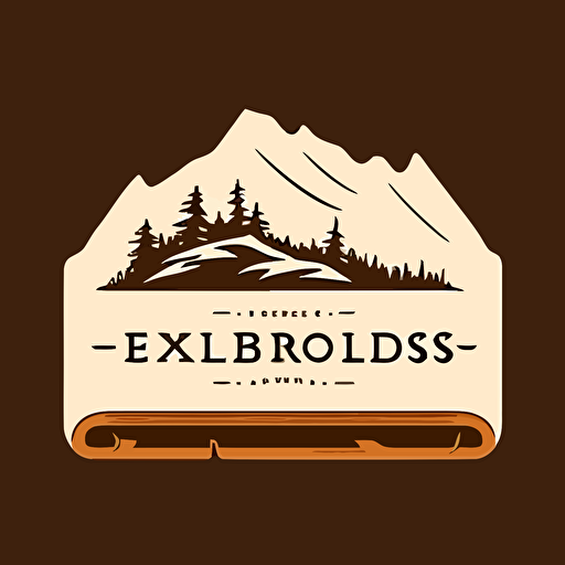 The Explorers' Log. logotype, minimalist, vector, solid color.