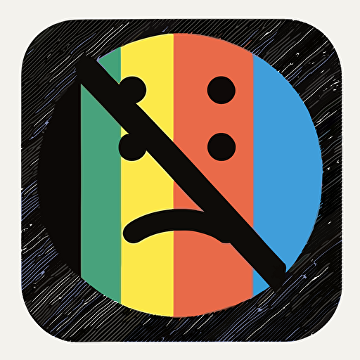 a funny vector symbol for not being straight