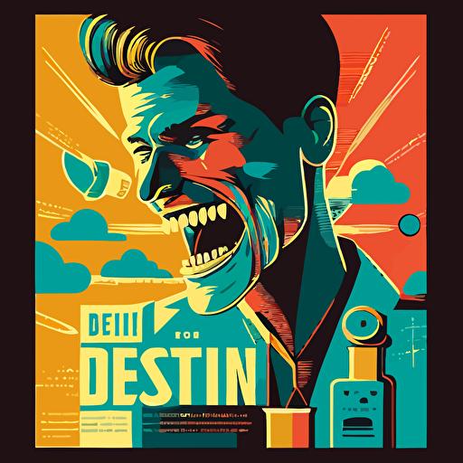 dentist poster , vector , colourfull
