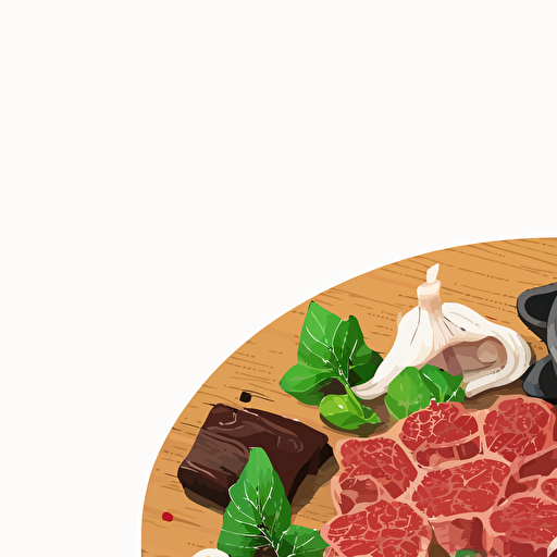 Yakiniku, vector art, white background