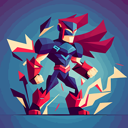 Simple vector electric hero small made with shapes