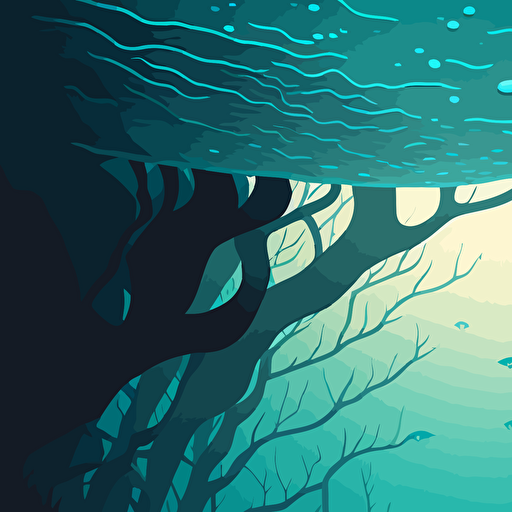 sea floor, vector art.